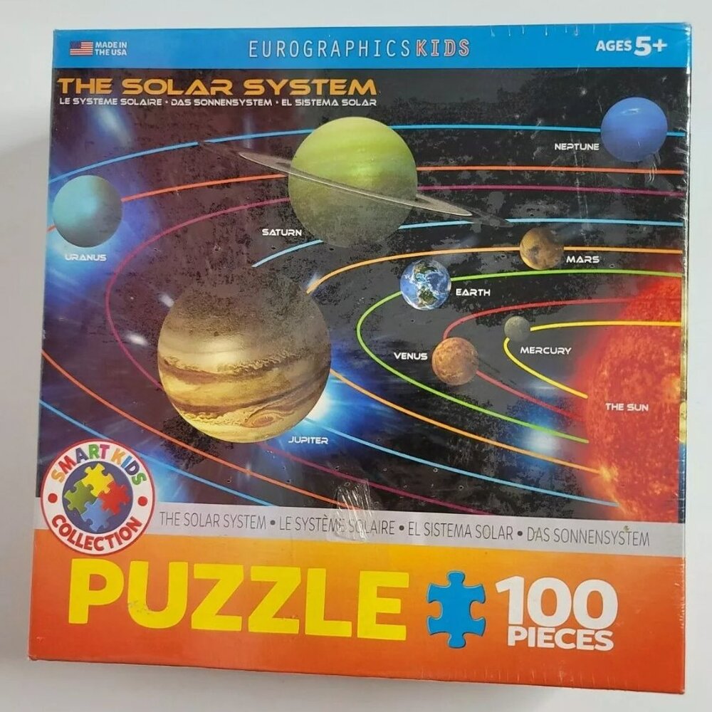 The SOLAR‎ SYSTEM 100 Piece Smart Kids Collection Puzzle NEW Eurographics 5+